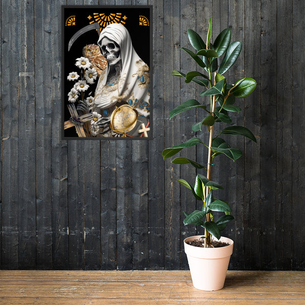 Unique Santa Muerte Blanca Poster from Cosmovisions